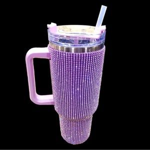 Rhinestone tumbler-Lavender